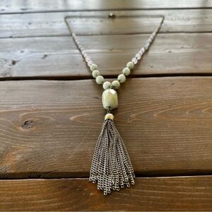 Long Banana Republic Tassel Necklace